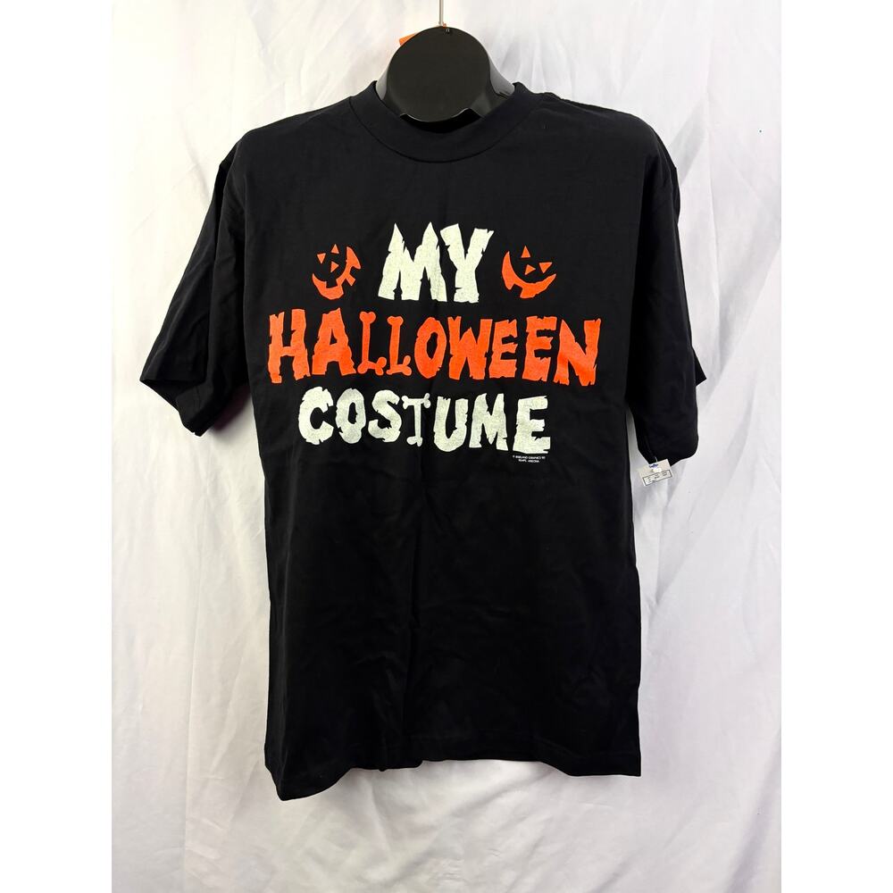 Vtg 1990 My Halloween Costume‎ Glow In The Dark T-Shirt Medium Brieland Graphics